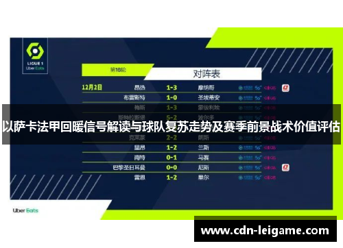 以萨卡法甲回暖信号解读与球队复苏走势及赛季前景战术价值评估